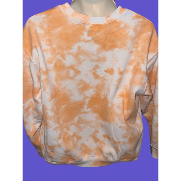 Women's Hybrid NBA New York Graphic Sweatshirt Orange Tie Dye Size XL - Picture 2 of 4
